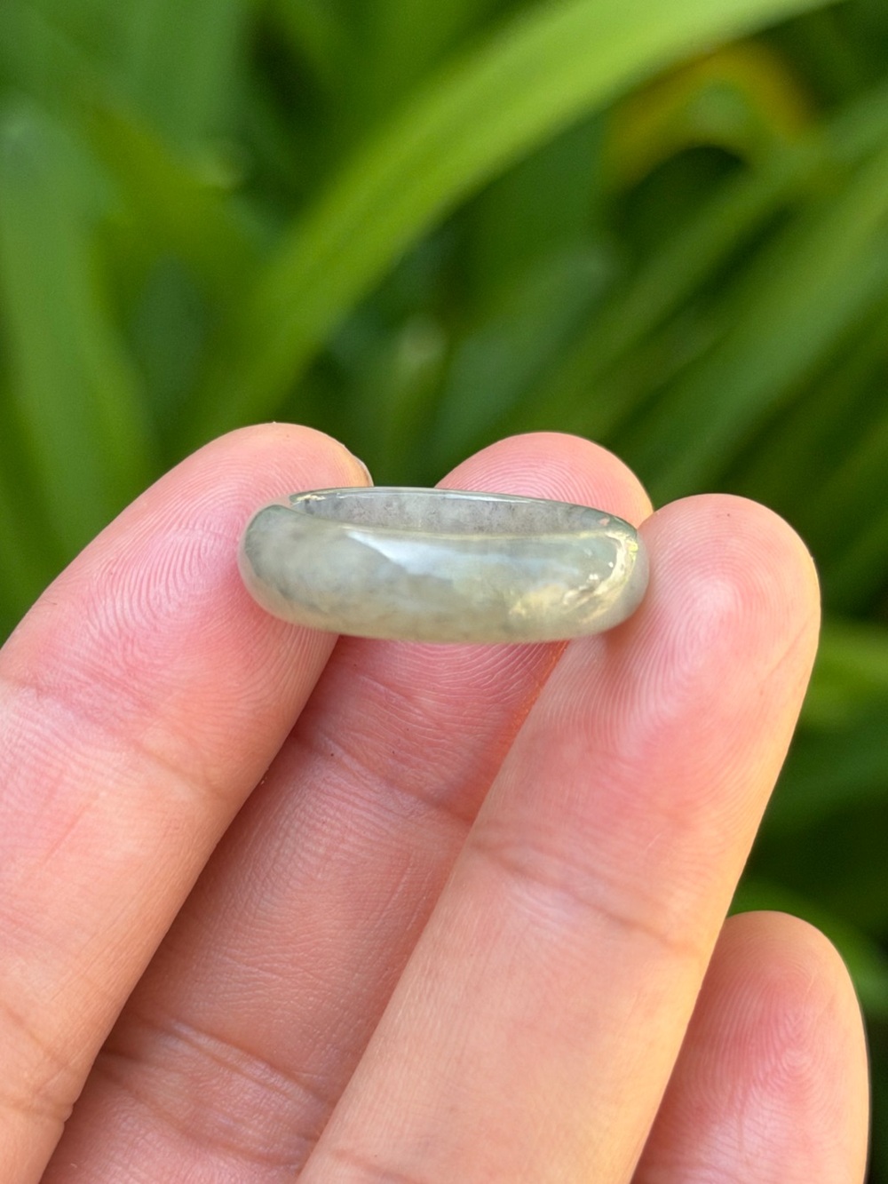 Polished Gray Jade Ring - Women's Jewelry Palo